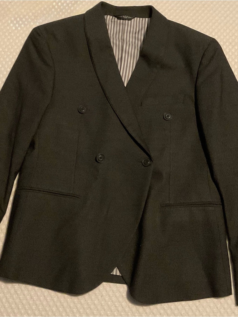Classic grey Double-Breasted Blazer WESTEND
